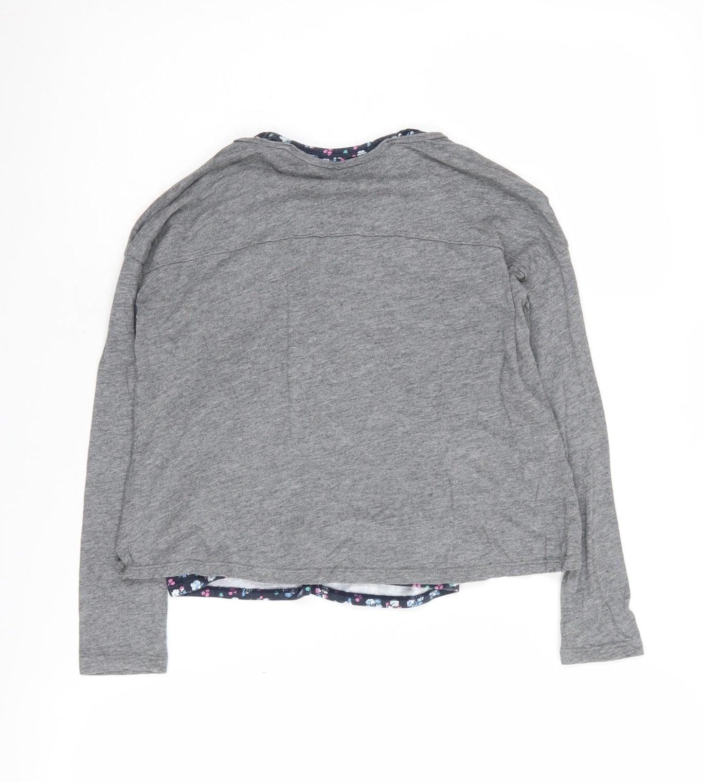 Abercrombie Kids Grey Girls Long Sleeve T-Shirt 7-8 Years