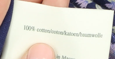 Laura Ashley Women's Blue Floral A-Line Skirt, Size L