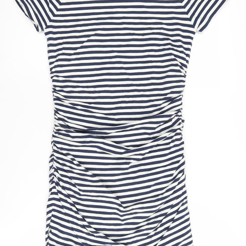 Boden Women's Blue Striped Shift Dress Size 12