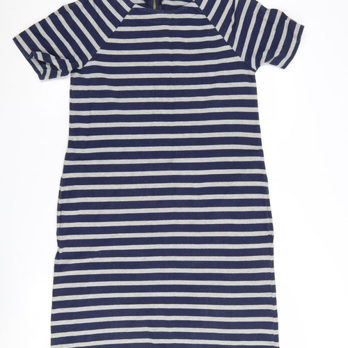 Fat Face Women's Navy Striped Shift Dress UK 10