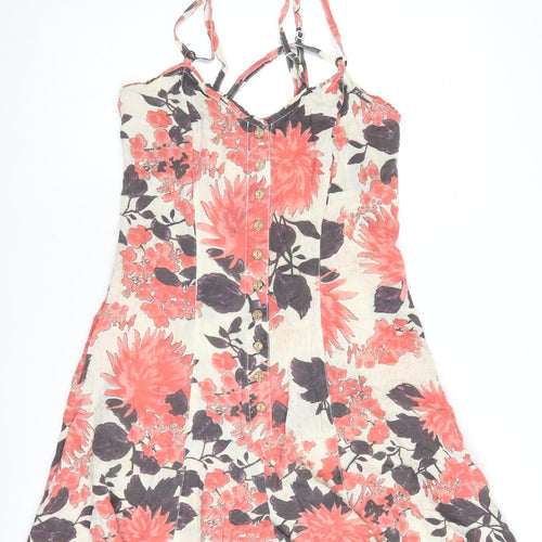 Fat Face Women's Floral Playsuit, Size 8, Multicoloured