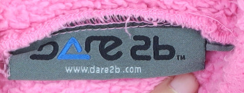 Dare 2b Girls Pink Fleece Pullover Hoodie - 9-10 Years
