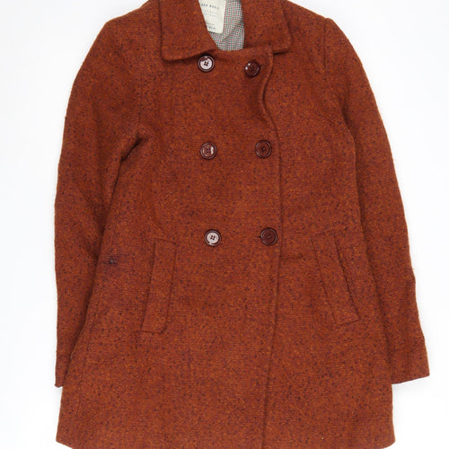 Zara Basic Women’s Brown Pea Coat Size 12