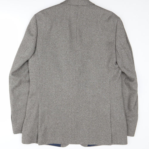 Marks and Spencer Men's Grey 42L Herringbone Blazer