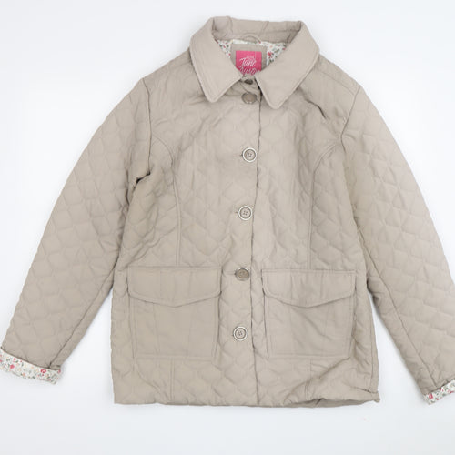 Jane Austin Women's Beige Quilted Jacket Size 12