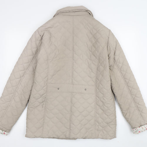 Jane Austin Women's Beige Quilted Jacket Size 12