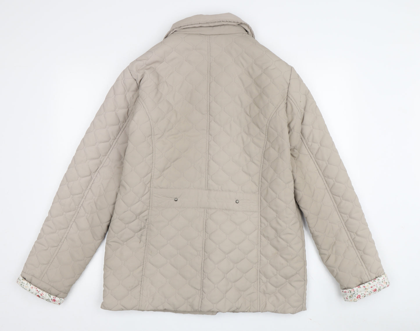 Jane Austin Women's Beige Quilted Jacket Size 12