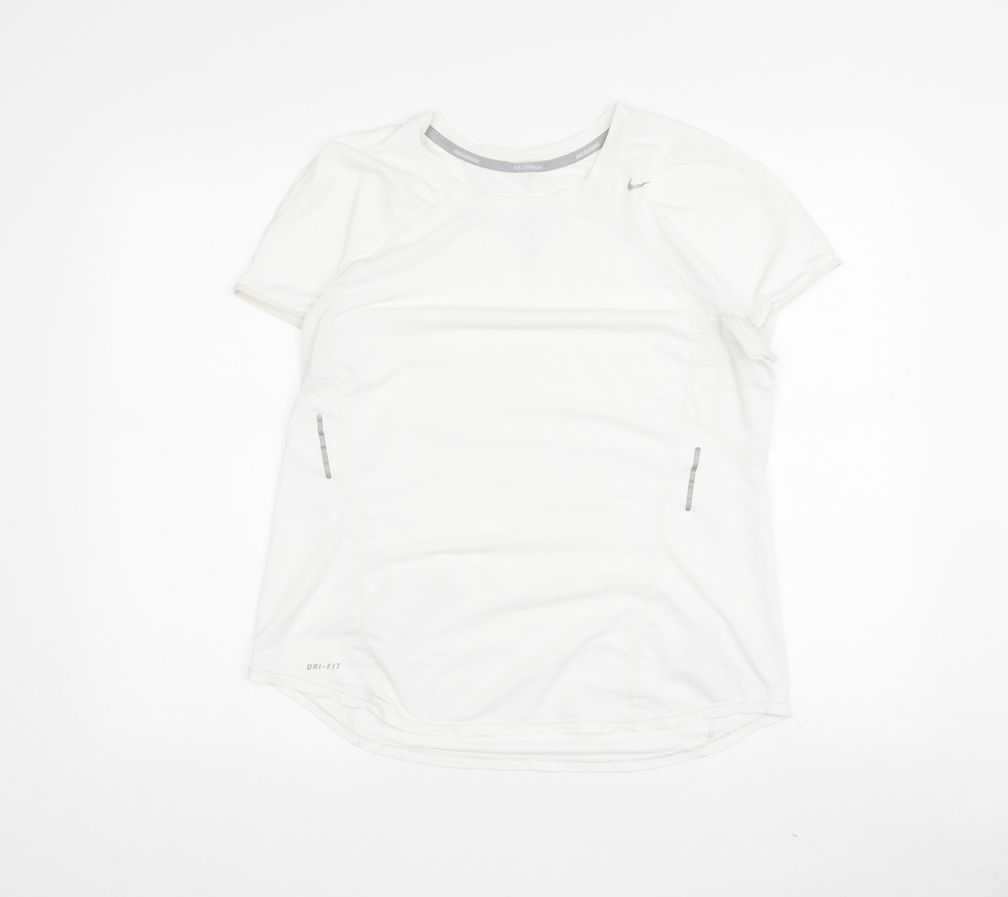 Nike Women's White Dri-FIT T-Shirt L