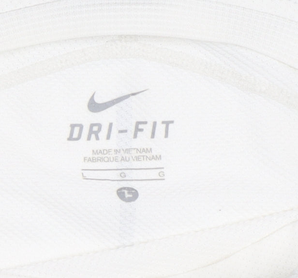 Nike Women's White Dri-FIT T-Shirt L