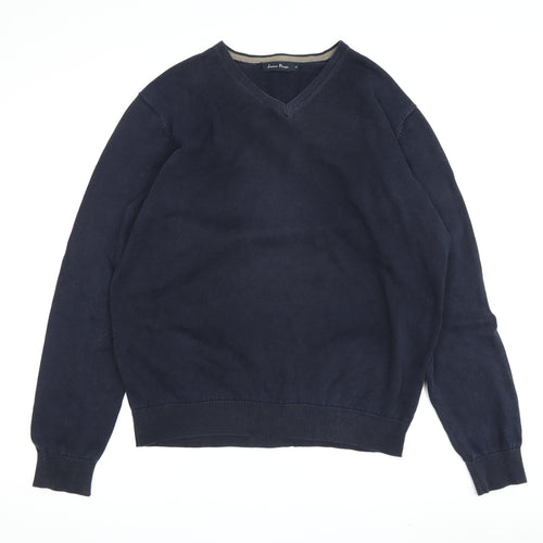 James Pringle Men's Blue Cotton Pullover Jumper M