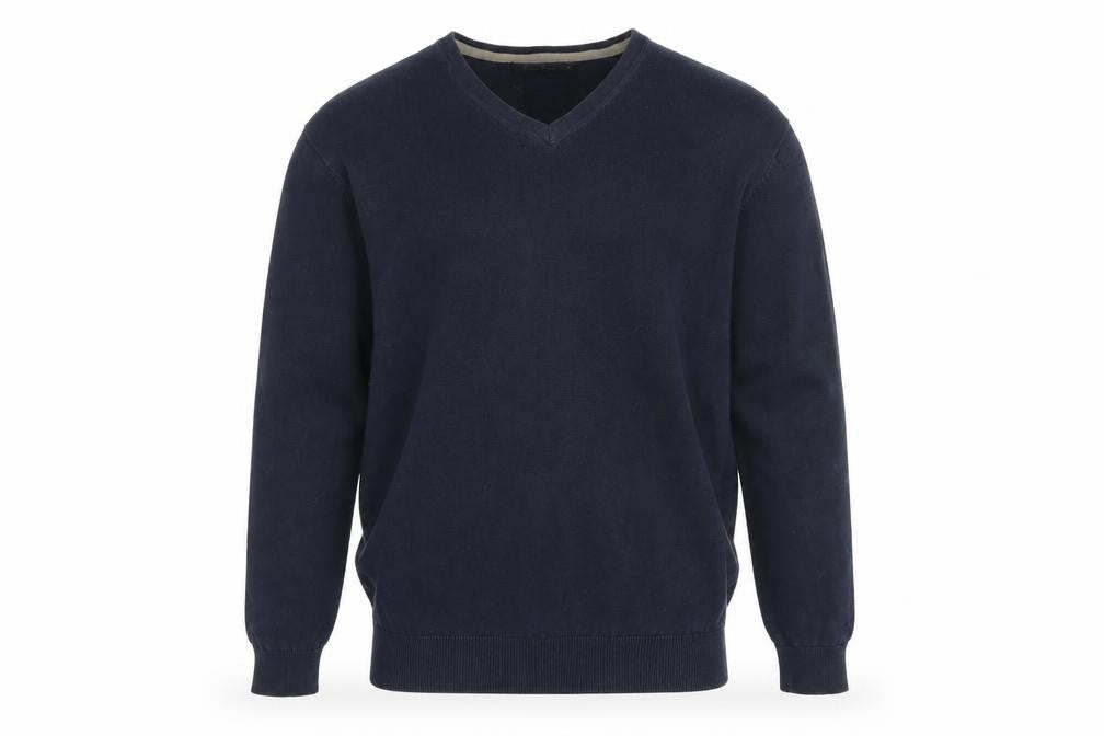 Front view of James Pringle Men's Blue Cotton jumper M