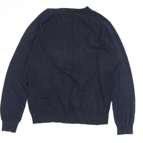 James Pringle Men's Blue Cotton Pullover Jumper M