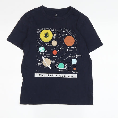 GAP Boys Black Solar System Graphic T-Shirt M