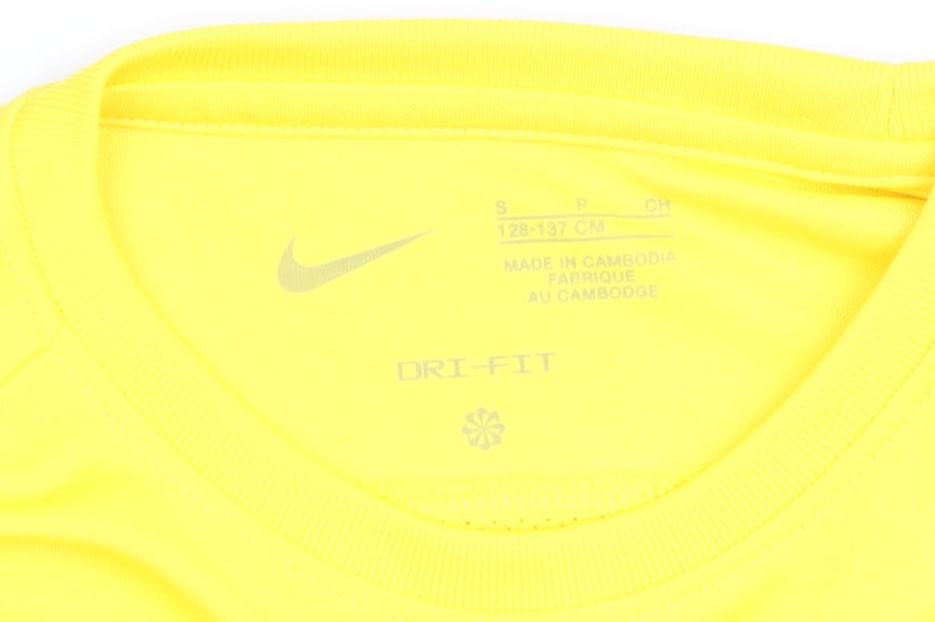 Nike Boys Yellow Sports T-Shirt, Size S, Quick Dry