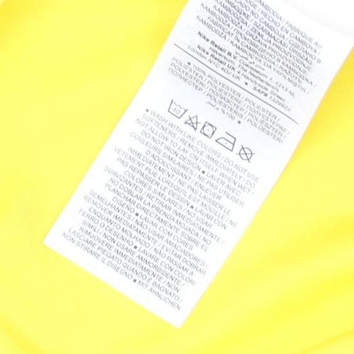 Nike Boys Yellow Sports T-Shirt, Size S, Quick Dry