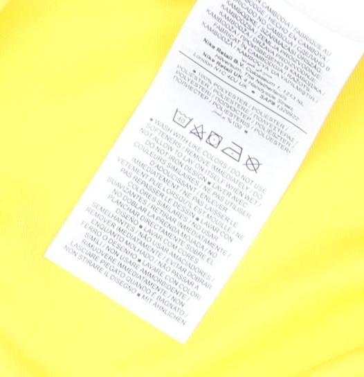 Nike Boys Yellow Sports T-Shirt, Size S, Quick Dry