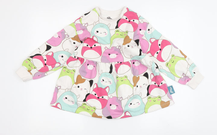 Marks and Spencer Multicoloured Girls T-Shirt Dress, Size 5-6