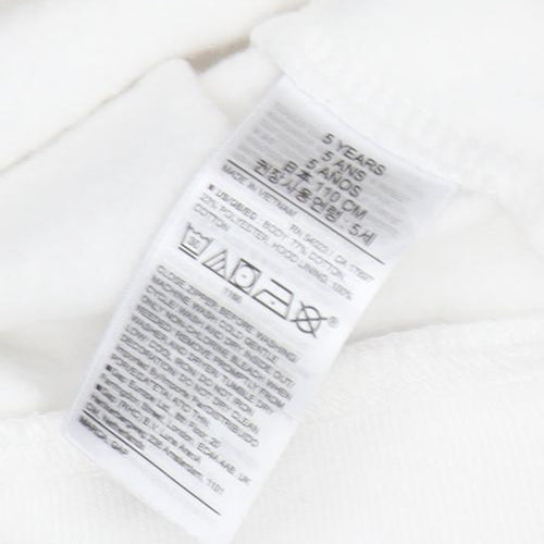 GAP Girls Full Zip White Hoodie with Rainbow Logo, Size 5