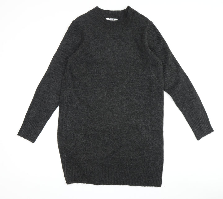 JDY Women's Black Crew Neck Pullover Jumper, S, Wool Blend