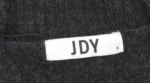 JDY Women's Black Crew Neck Pullover Jumper, S, Wool Blend