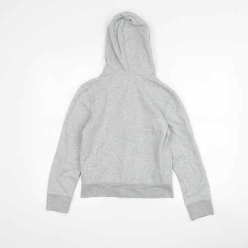 Gap Girls Grey Full Zip Hoodie 10-11 Years Embroidered