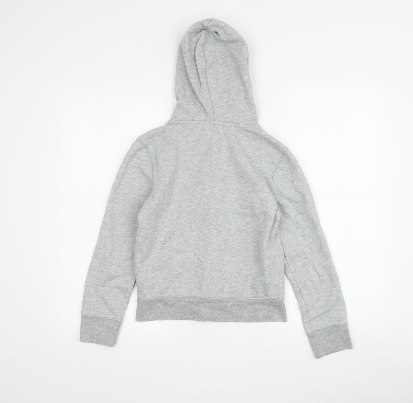 Gap Girls Grey Full Zip Hoodie 10-11 Years Embroidered