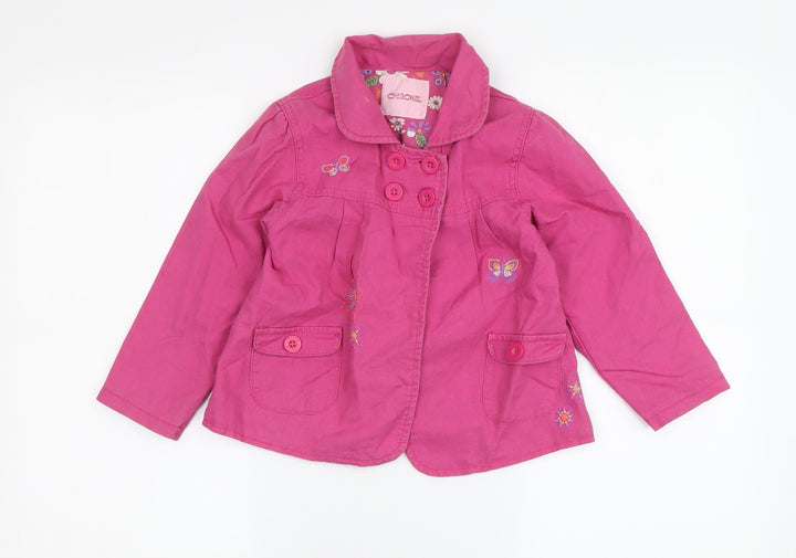 Cherokee Girls Pink Embroidered Jacket 3-4 Years