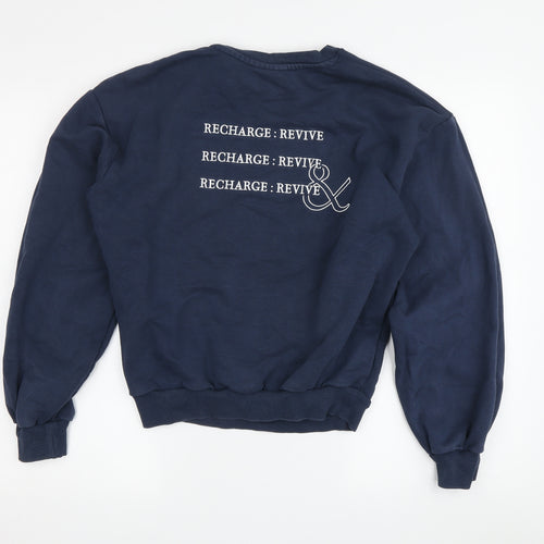 Bo+Tee Women's Blue XS Pullover Sweatshirt