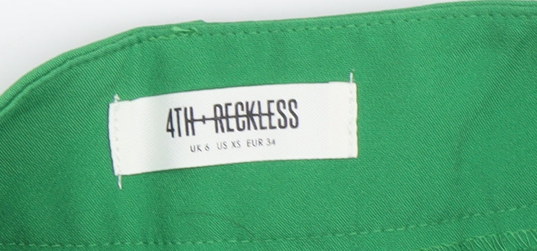 4TH + RECKLESS Green Women's Trousers Size 6
