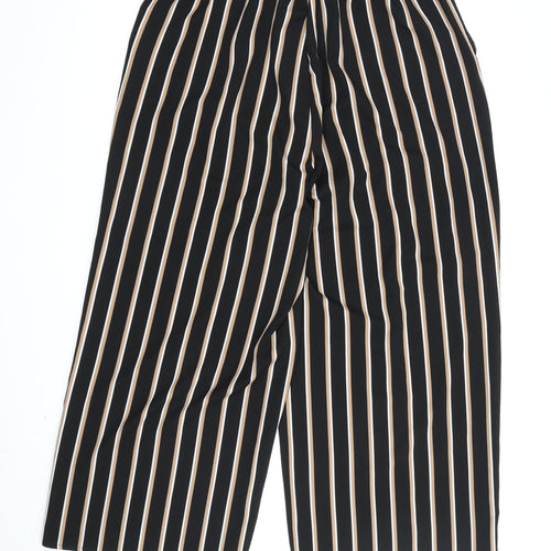 New Look Women’s Black Striped Paperbag Trousers