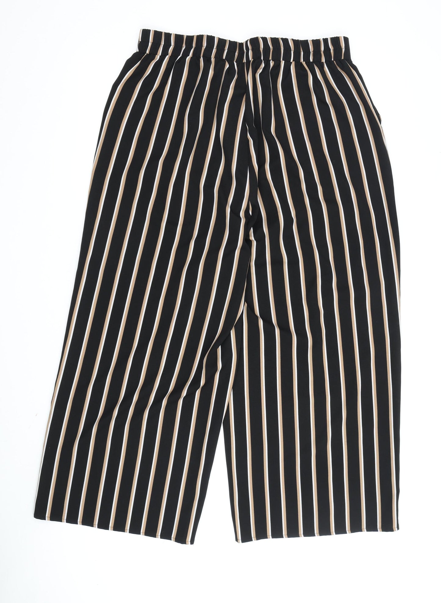 New Look Women’s Black Striped Paperbag Trousers