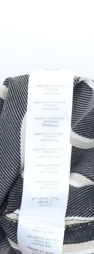 New Look Women’s Black Striped Paperbag Trousers