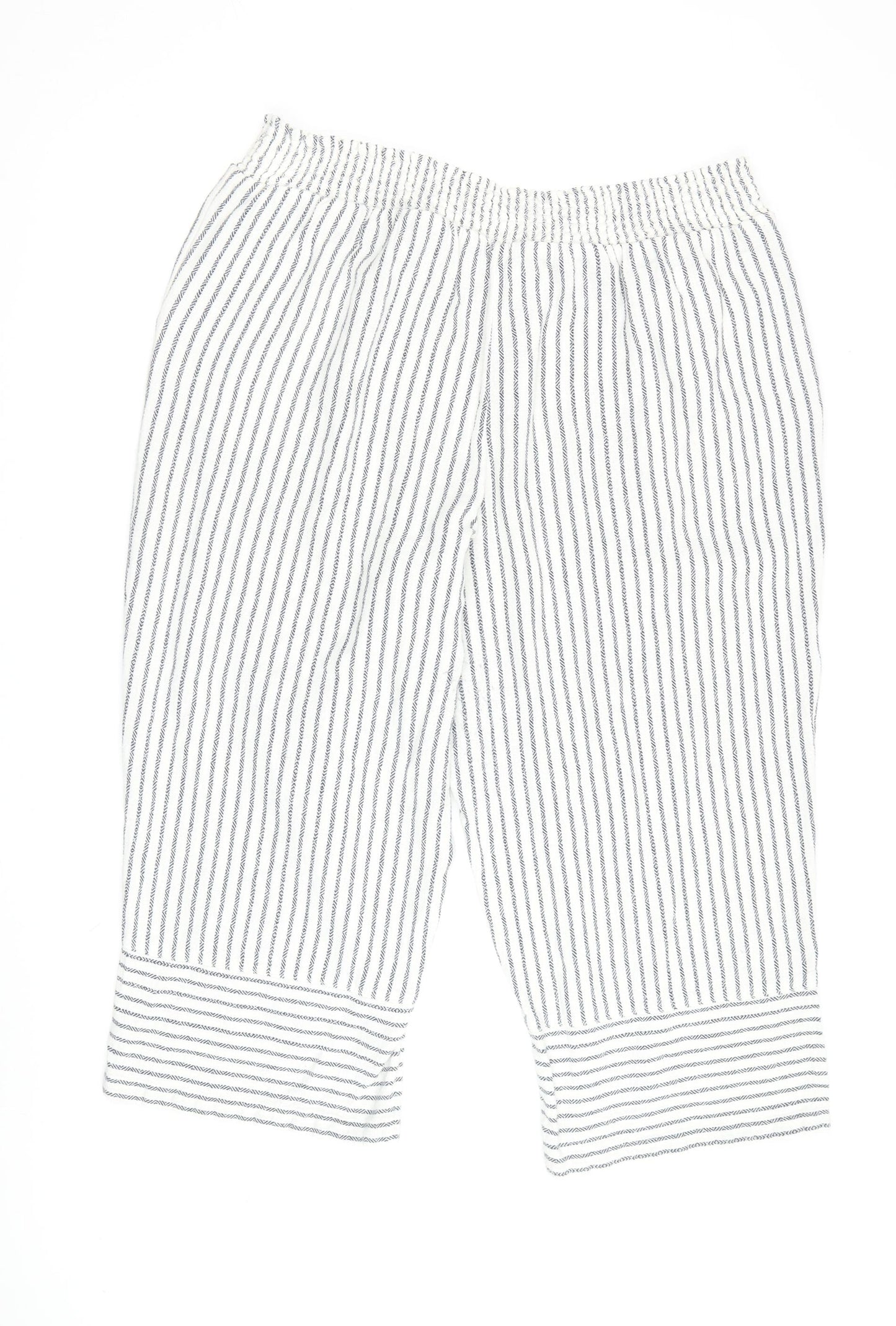 Marks and Spencer Women’s White Striped Trousers Size 20