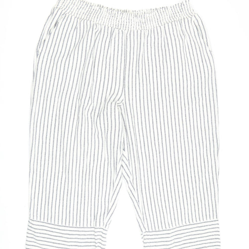 Marks and Spencer Women’s White Striped Trousers Size 20