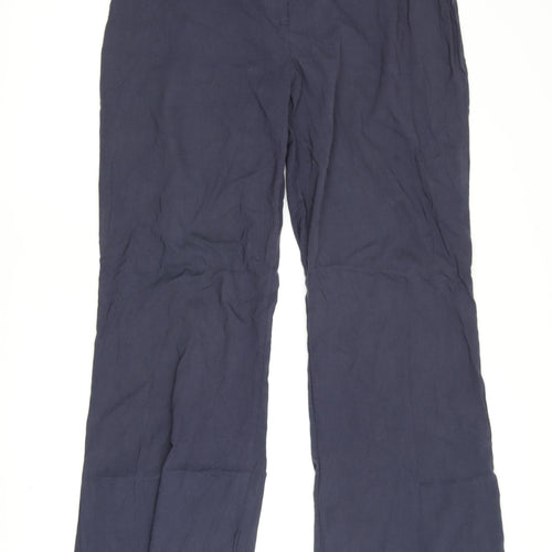 Amaranto Women's Blue Straight Trousers Size 14