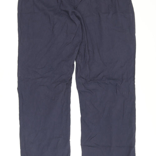Amaranto Women's Blue Straight Trousers Size 14