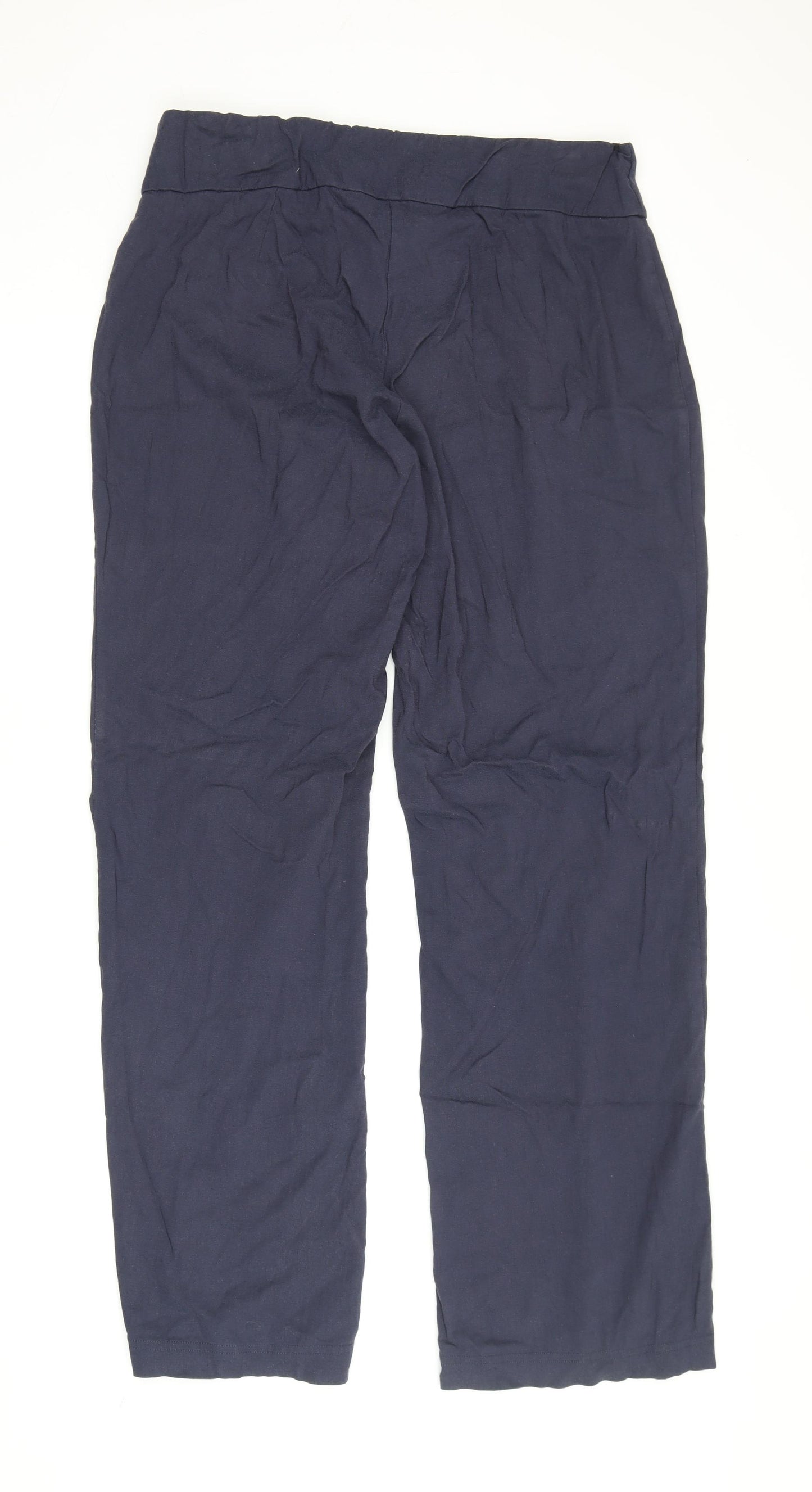 Amaranto Women's Blue Straight Trousers Size 14