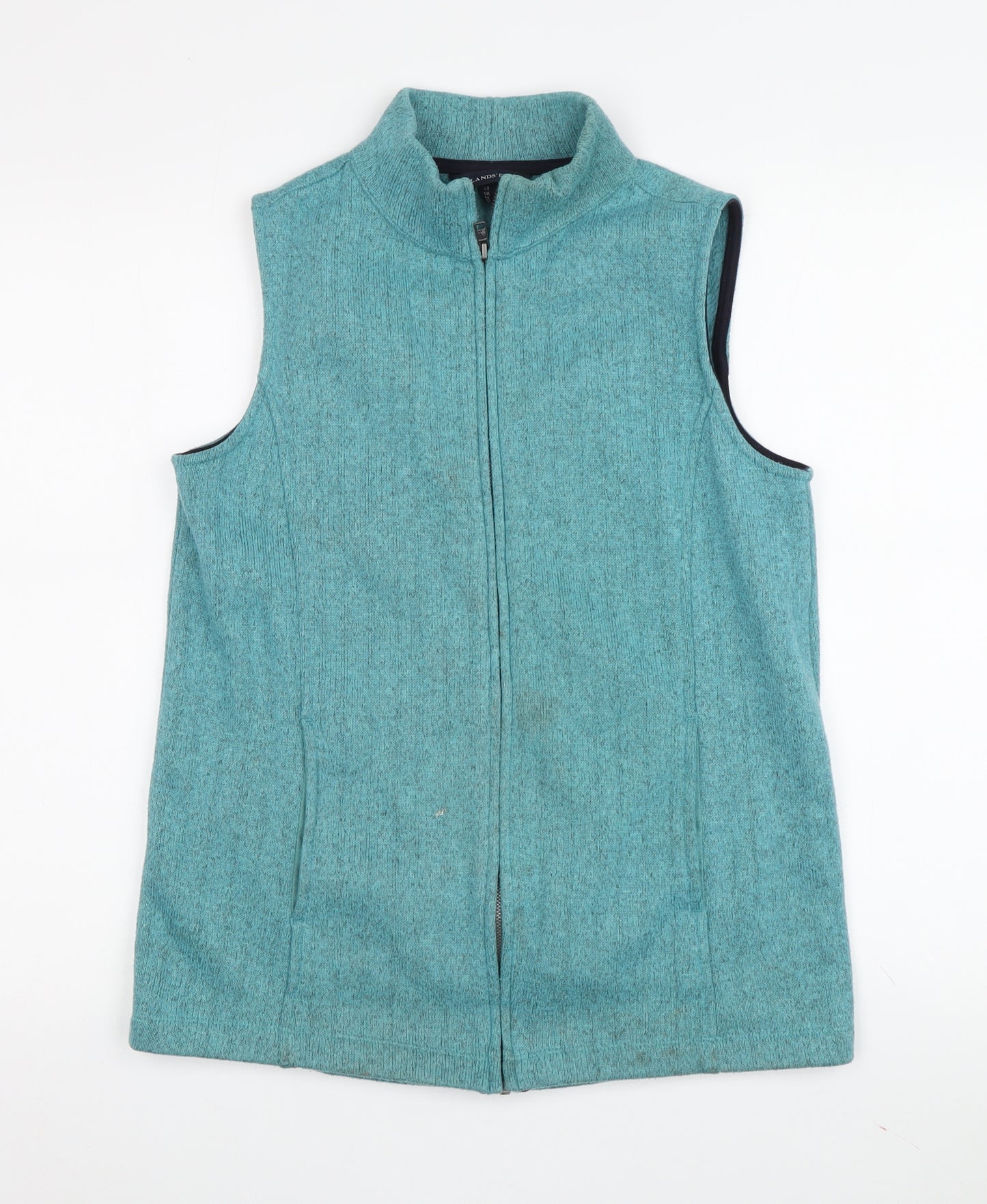 Lands' End Women's Green Wool Waistcoat, M