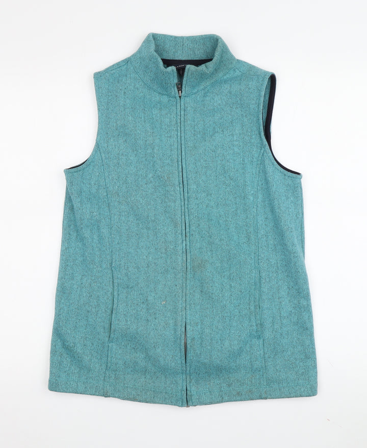 Lands' End Women's Green Wool Waistcoat, M