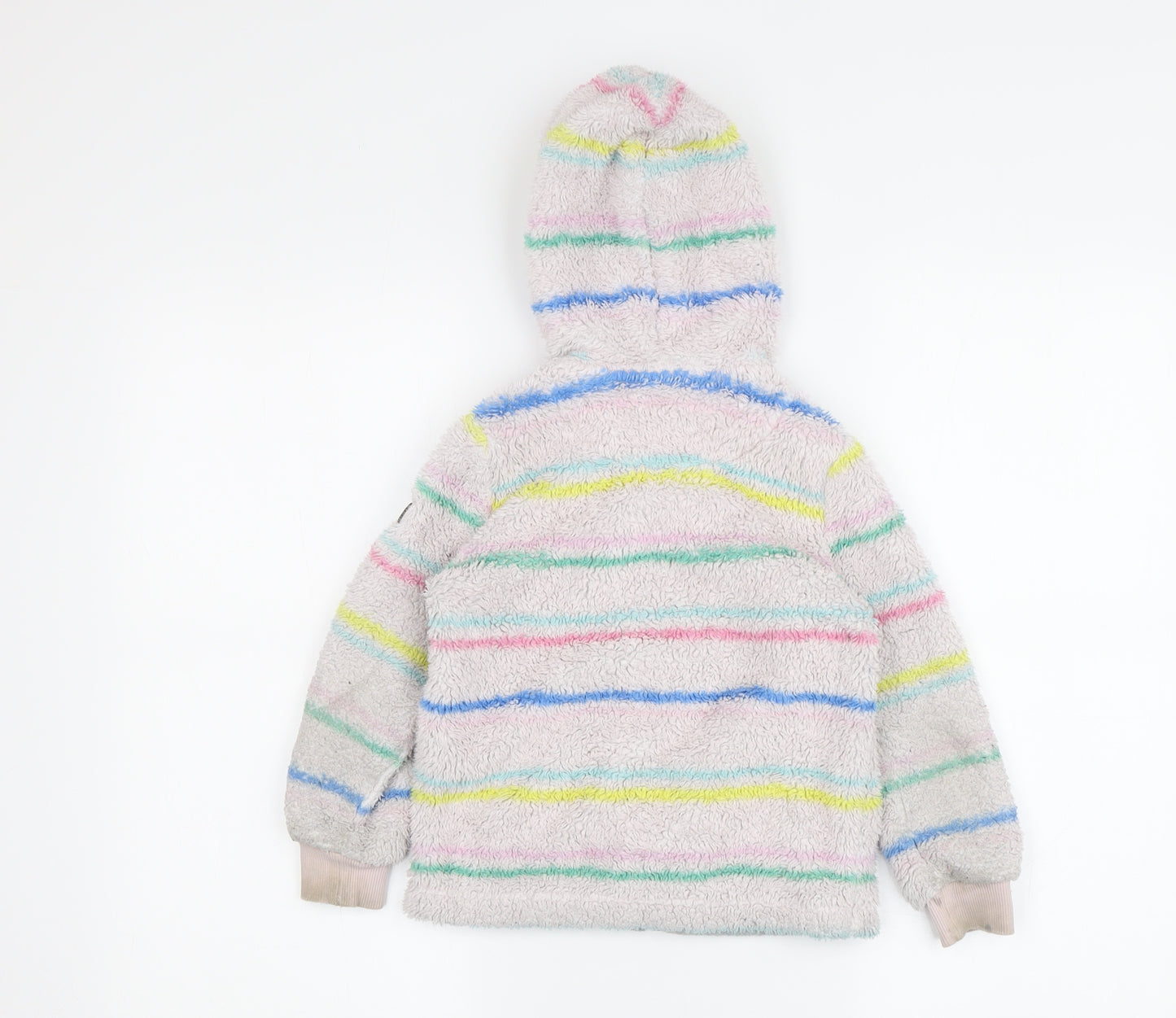Joules Girls Multicoloured Striped Full Zip Hoodie - 4 Years