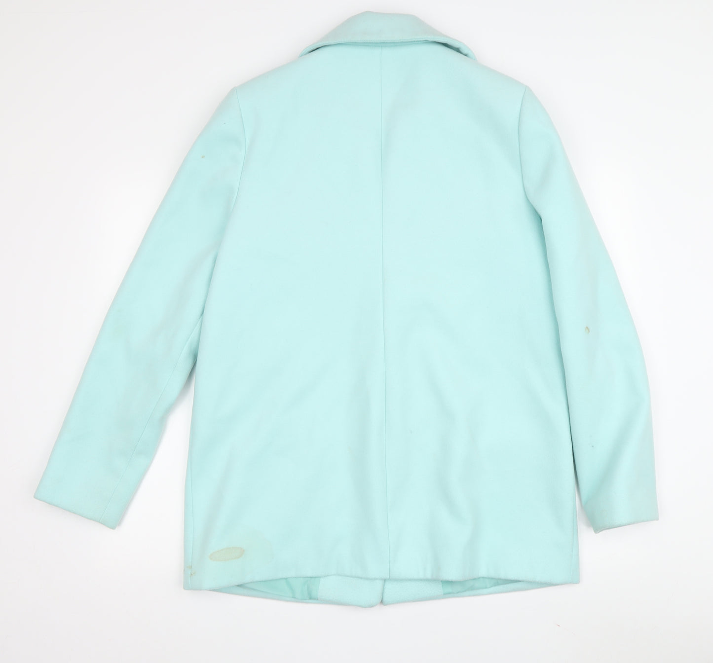 ASOS Women's Blue Coat Size 12 with Button Accents