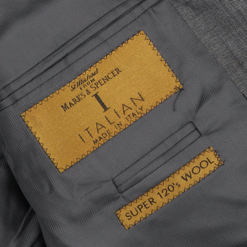 Marks and Spencer Men's Grey Blazer 44 Regular Fit