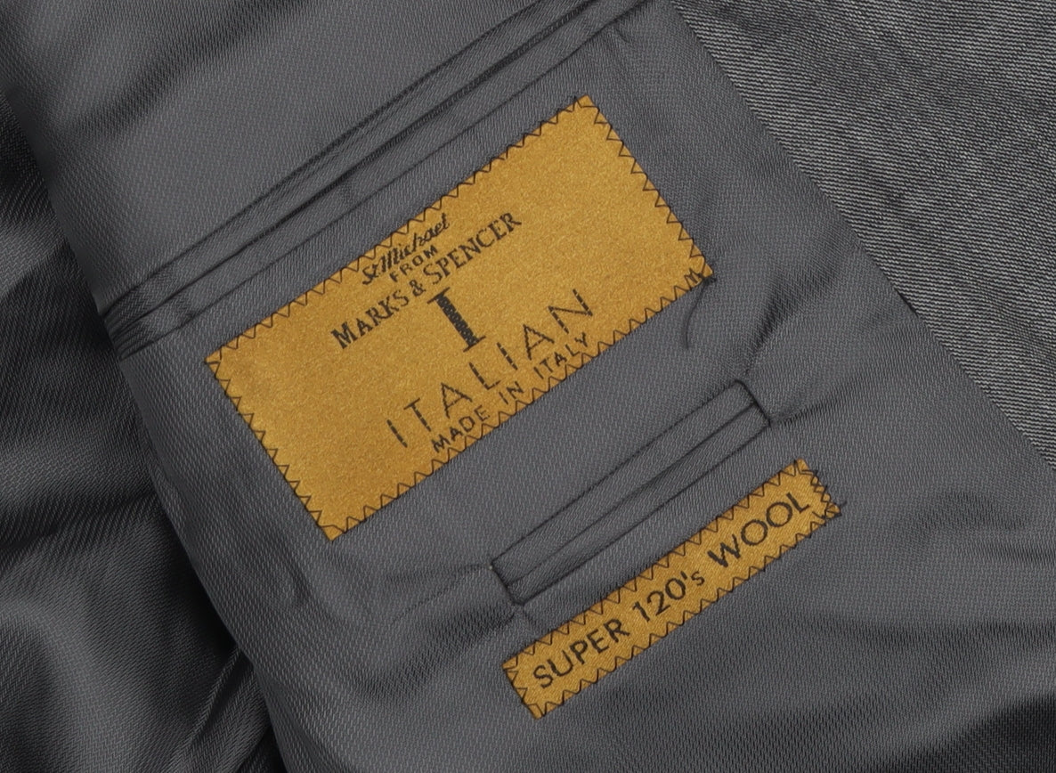 Marks and Spencer Men's Grey Blazer 44 Regular Fit