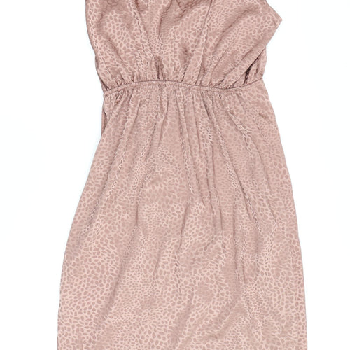 New Look Women's Brown Animal Print Halter Midi Dress
