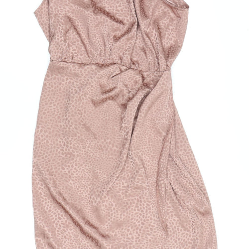 New Look Women's Brown Animal Print Halter Midi Dress