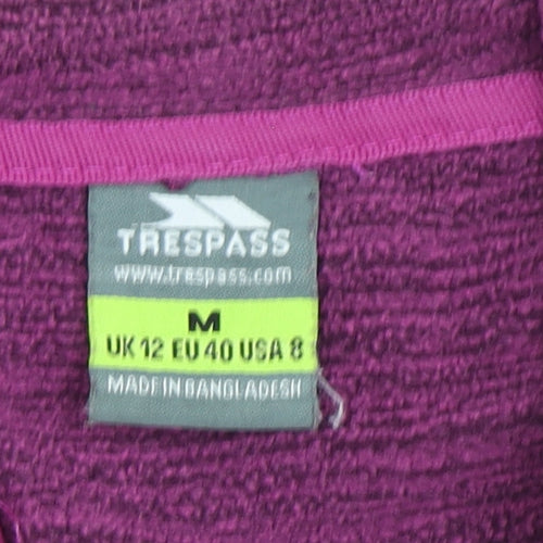 Trespass Women's Purple Full Zip Hoodie Size M