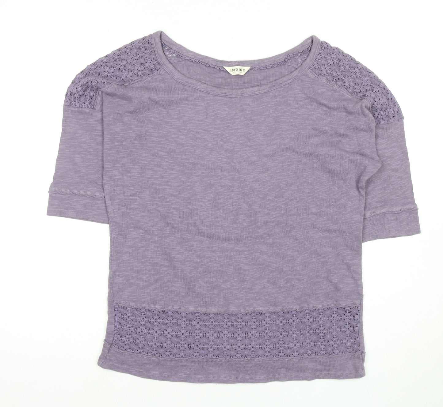 Marks and Spencer Purple Women’s Crochet T-Shirt Size 8