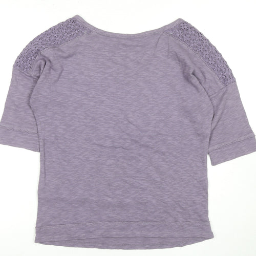 Marks and Spencer Purple Women’s Crochet T-Shirt Size 8