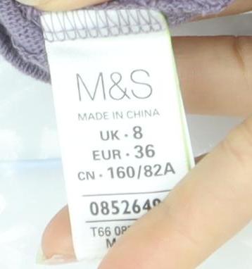 Marks and Spencer Purple Women’s Crochet T-Shirt Size 8