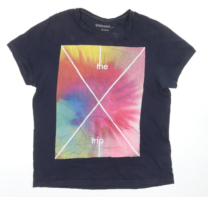 Outcast Men's Graphic Multicoloured Medium T-Shirt